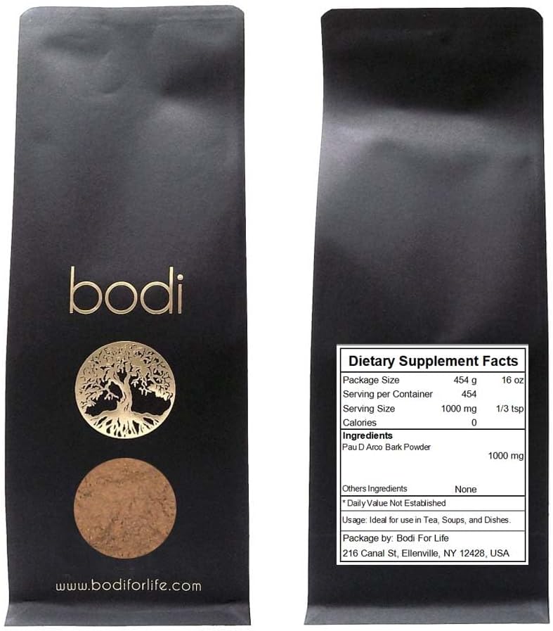 bodi Corteza de Pau D'Arco en Polvo - 100% Pura Natural - 2.27 kg (5 lb)