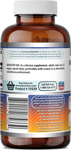 Amazing Formulas Vitamina D3 5000 UI con Vitamina K2 100 mcg | Complejo D3 + K2 | Cápsulas vegetales | No-GMO | Sin gluten | 60 Cápsulas