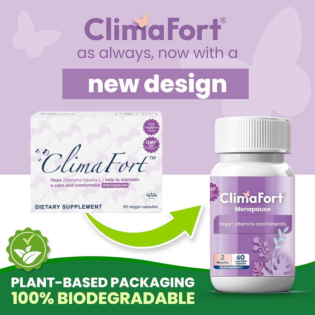Climafort – Suplemento para la Menopausia, 60 Cápsulas (2 Meses)