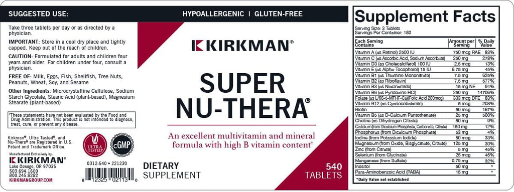 Super Nu-Thera 540 Comprimidos