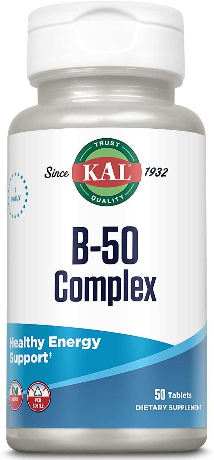 KAL B-100 Complex - Complejo B de Liberación Sostenida - 120 Comprimidos
