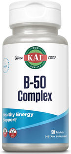 KAL CoEnzyme B Complex, Complejo B Masticable - 60 Comprimidos