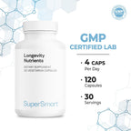 Supersmart Nutrientes para la Longevidad – 120 Cápsulas Vegetales