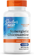 Doctor's Best Fórmula Sinérgica de Glucosamina con MSM, 180 Cápsulas