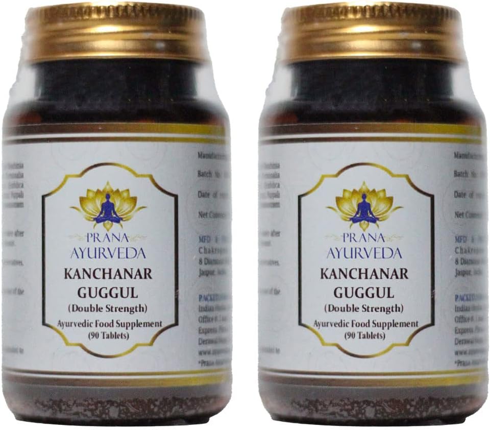 Prana Ayurveda Kanchanar Guggulu (Doble Concentración) 90 Comprimidos de 700mg - Pack de 2