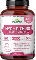 Myo & D-Chiro Inositol 40:1 con Vitamina D3 y Folato - 120 Cápsulas Veganas