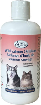 Omega Alpha Aceite de Salmón Salvaje para Perros y Gatos - 1L