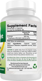 Best Naturals Eyebright 470 mg – 180 Cápsulas