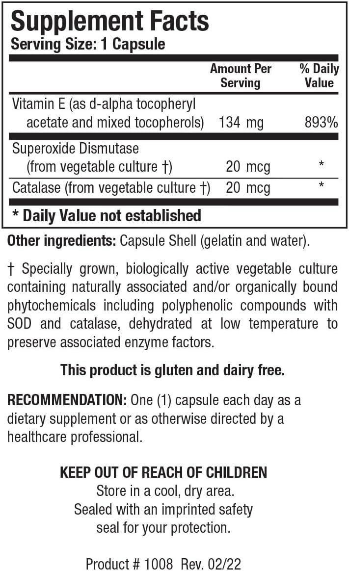 BIOTICS RESEARCH E Mulsion 2 - Vitamina E Emulsificada con Tocoferoles Mixtos, 90 Cápsulas