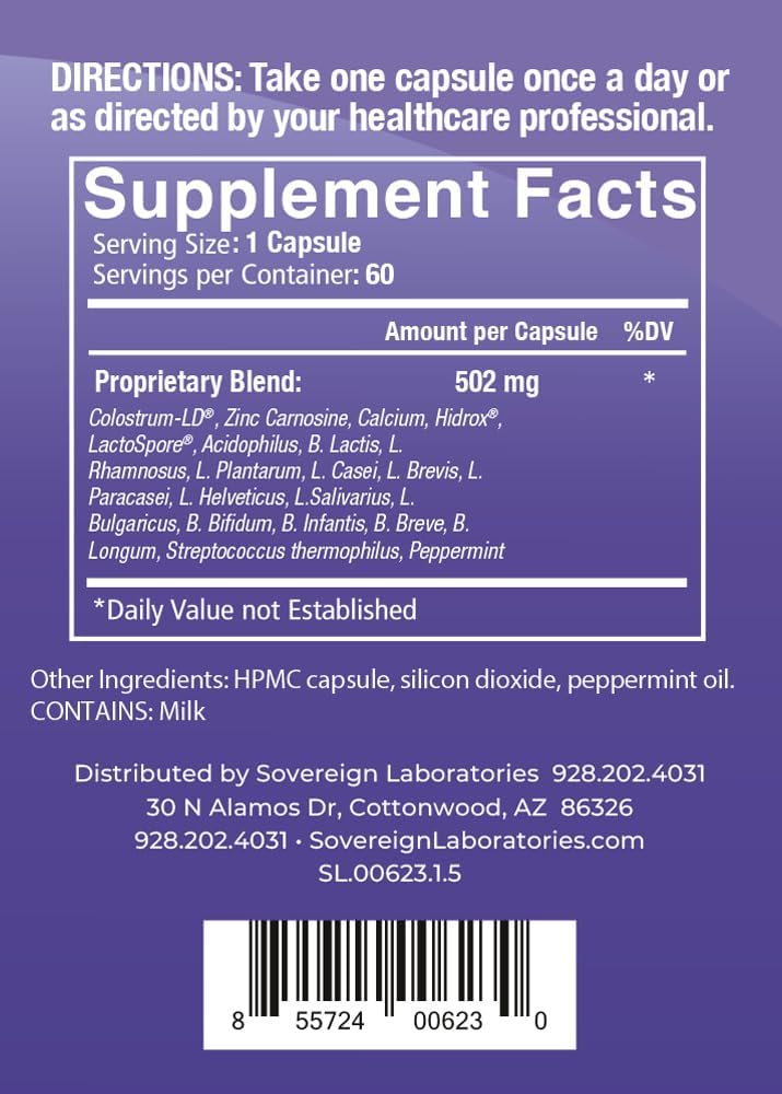GastroDefense Stomach Armor - Prebiótico y Probiótico con Liposomal Colostrum-LD