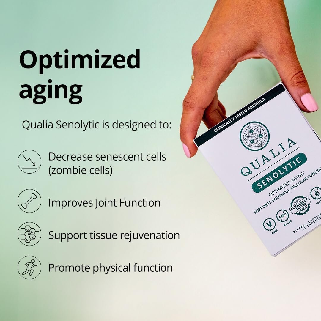 Qualia Senolytic - Fórmula Senolítica Avanzada para el Apoyo a la Reparación Celular (Pack de 4)