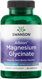 Swanson Albion Magnesium Glycinate - 90 Cápsulas (Pack de 3)