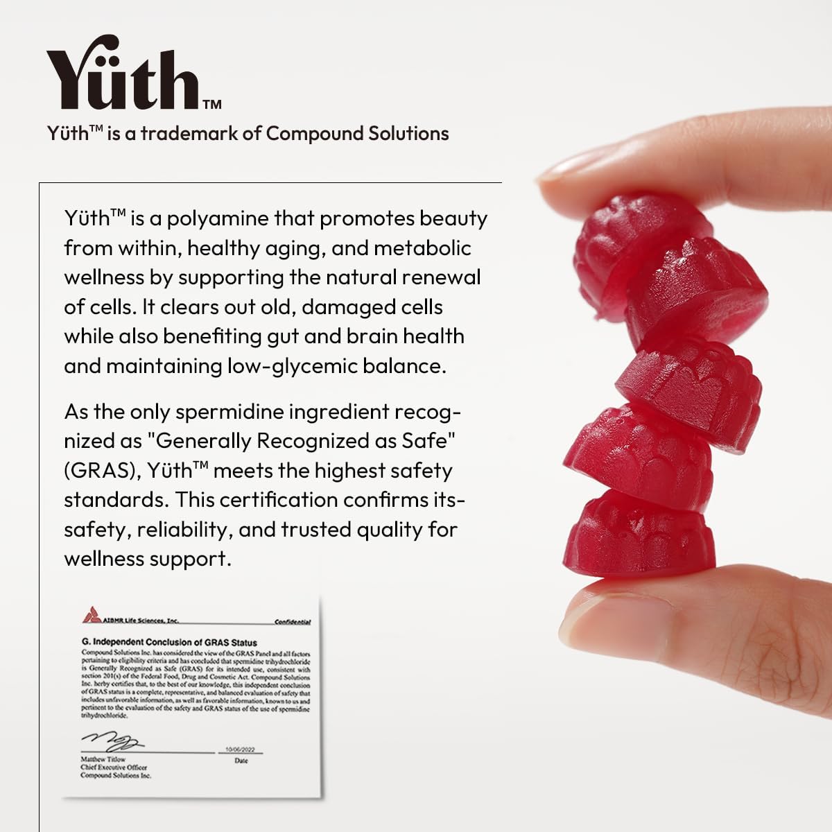 BIGVITA Yuth Gummies + – Gominolas de Espermidina con Vitamina C y A