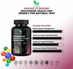 Mishas Nutraceuticals L-Tirosina con Raíz de Maca, Ashwagandha y Complejo de Vitaminas – 60 Cápsulas