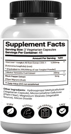 Research Labs Longjack Tongkat Ali 2 Pack Cápsulas Extracto Concentrado