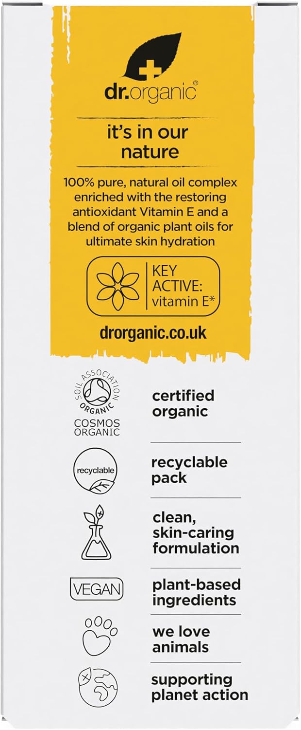 Dr. Organic Vitamin E Pure Oil Complex - Aceite Corporal Orgánico con Vitamina E y Aceites Naturales (50 ml)