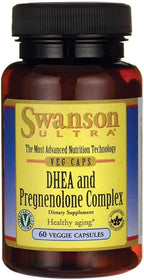Swanson DHEA y Pregnenolona Complejo 60 Cápsulas Veganas (Paquete de 2)