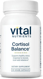 Vital Nutrients Cortisol Balance - Suplemento Vegano para el Equilibrio del Cortisol y el Estrés - 30 Cápsulas