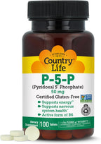 Country Life P-5-P Vitamina B6 – Piridoxal-5-Fosfato Bioactivo – 100 Cápsulas