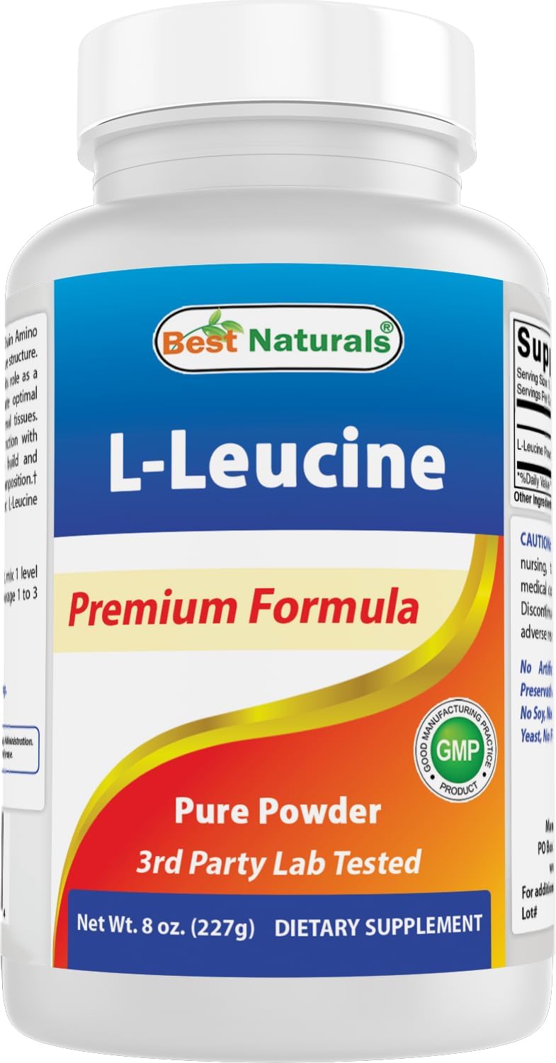 Best Naturals L-Leucina en Polvo Pura 227 g