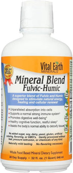 Vital Earth Minerals Mezcla Mineral Fúlvico-Húmica, 32 Onzas Líquidas