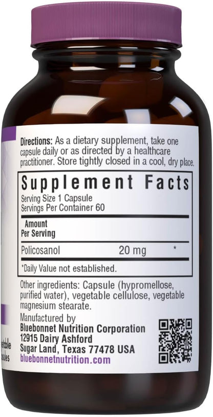 Bluebonnet Policosanol 20 mg, 60 Cápsulas Vegetales – Image 2