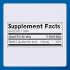 MAJOR Vitamina C 250 mg - 100 Comprimidos - Suplemento Alimenticio