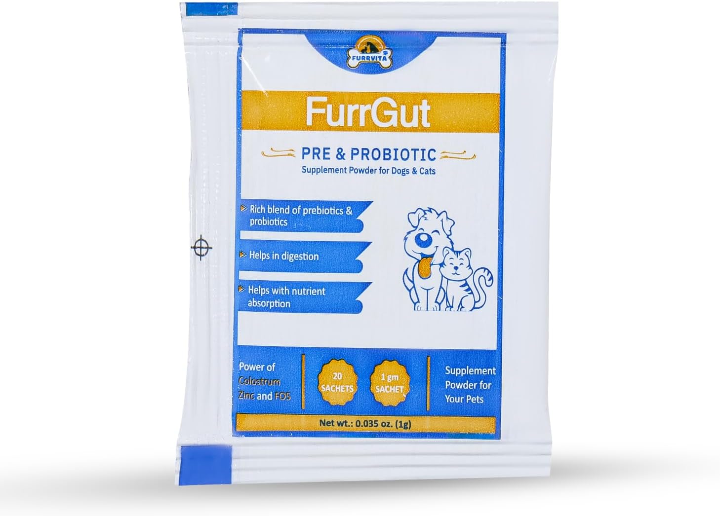 FurrGut Special Pre and Probiotic Powder for Dogs & Cats – 20 Sachets