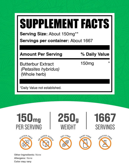 Extracto de Petasita (Butterbur) en Polvo - – Vegano y sin gluten: Adecuado para dietas basadas en plantas y – Image 2