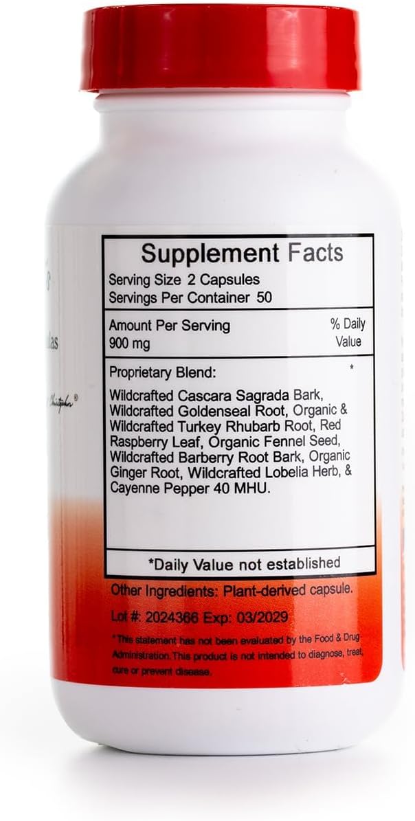 Christopher's Original Formulas Fórmula para la parte inferior del intestino 100 Vcaps