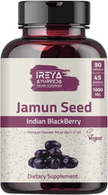 Cápsulas de Semilla de Jamun (Indian BlackBerry) - 90 Cápsulas, 1000 mg