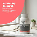 200 mg of Zen de Allergy Research Group – L-Teanina y GABA para la Calma y el Equilibrio – 120 Cápsulas Vegetarianas