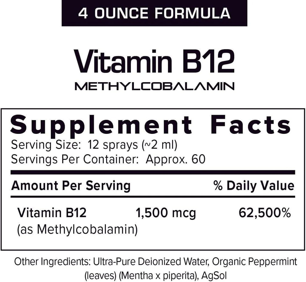 Results RNA - Advanced Cellular Vitamin B12 Spray - Metilcobalamina 1500 mcg - 60 Servicios