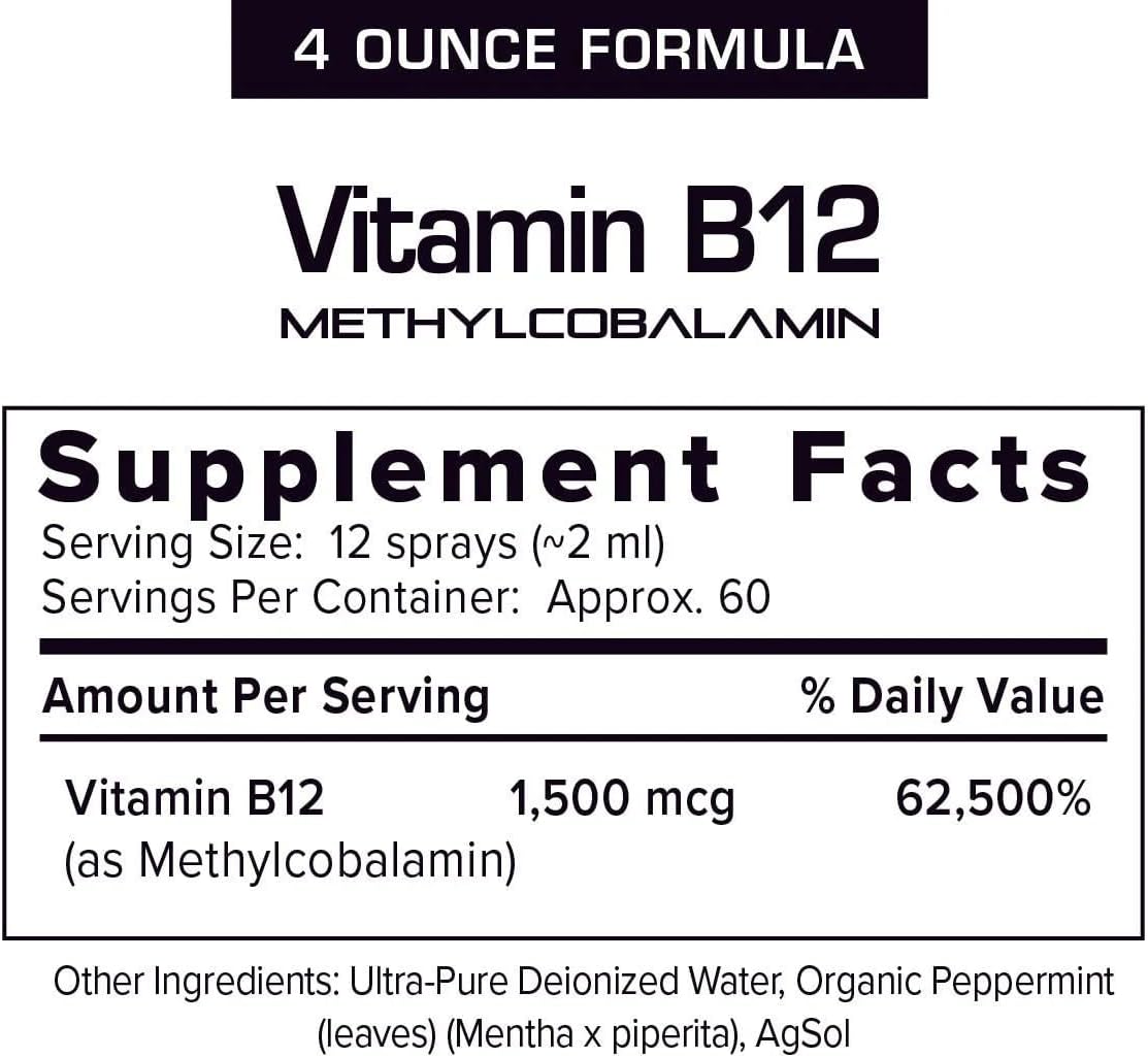 Results RNA - Advanced Cellular Vitamin B12 Spray - Metilcobalamina 1500 mcg - 60 Servicios