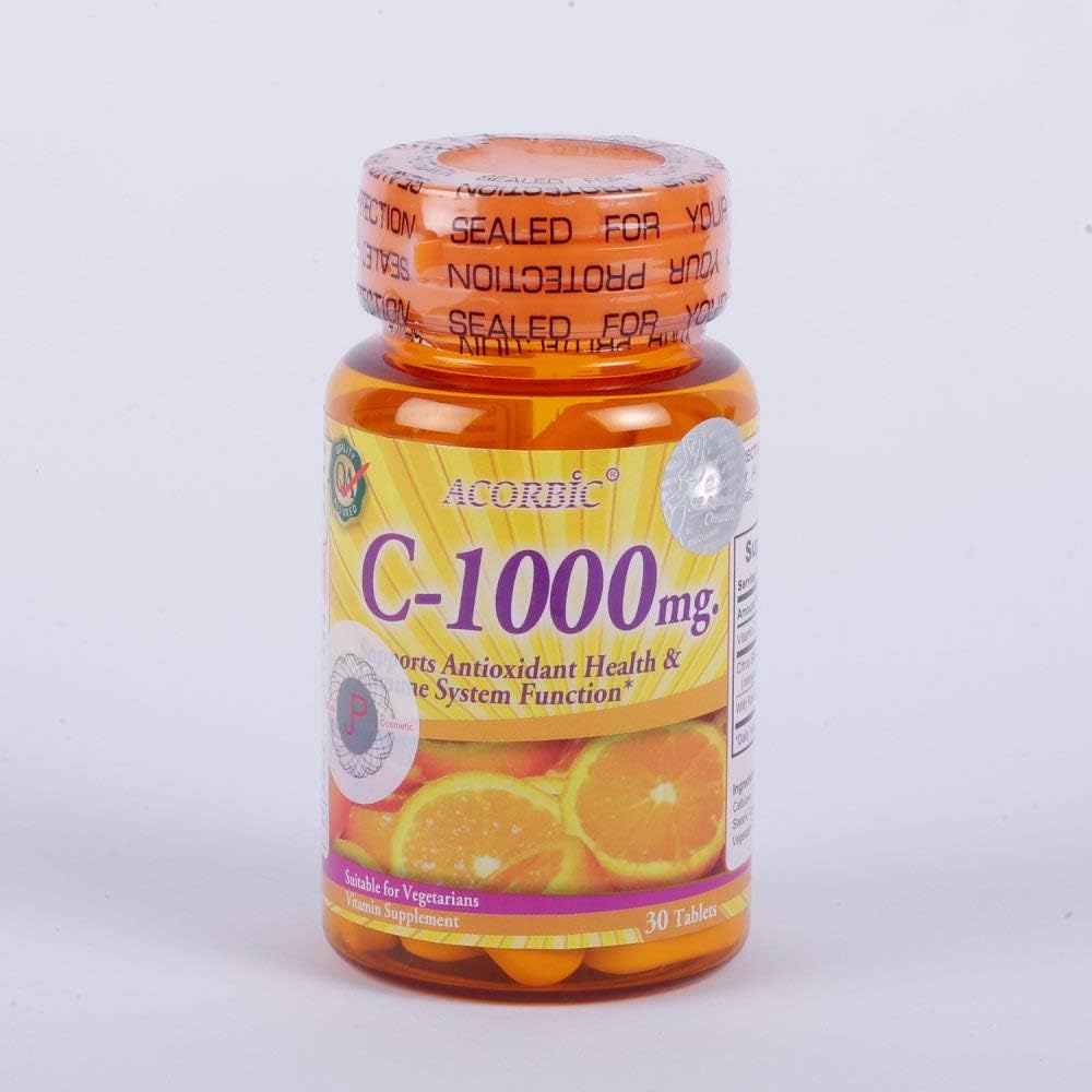 Acorbic C 1000 mg - 30 Cápsulas de vitamina C (ácido ascórbico)