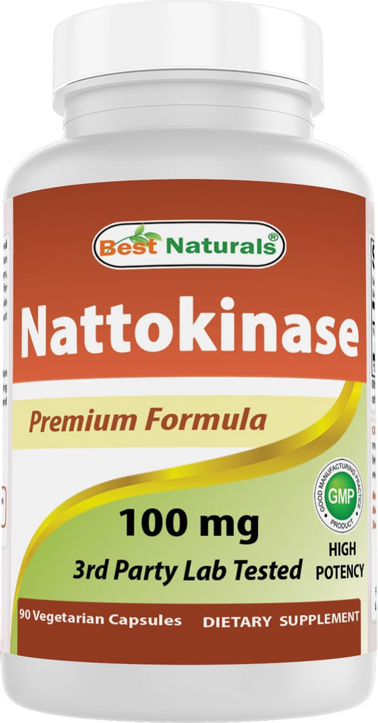 Best Naturals Nattokinase, 2000 FU, 100 mg, 90 Cápsulas Vegetarianas