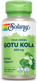 Solaray Gotu Kola 450 mg – Pack de 2 (200 Cápsulas Vegetales)