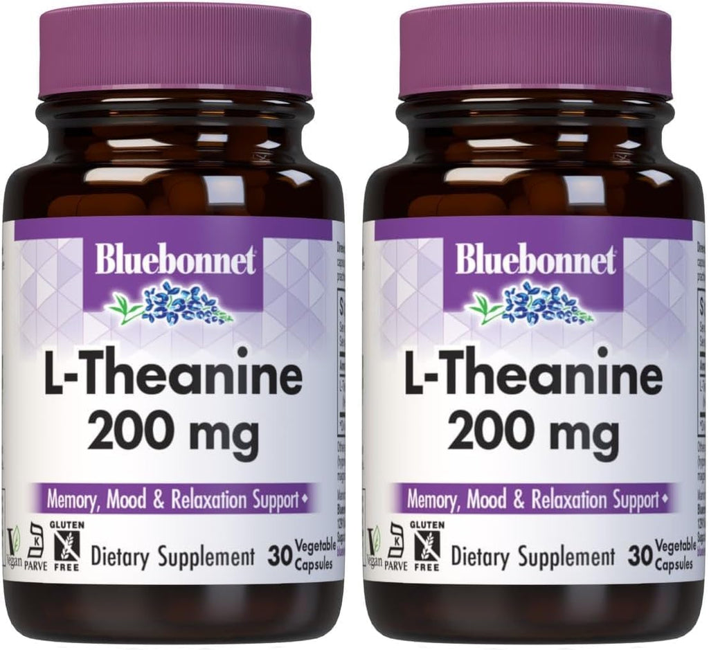 BlueBonnet L-Teanina 200mg - Suplemento Nootrópico para la Relaxación