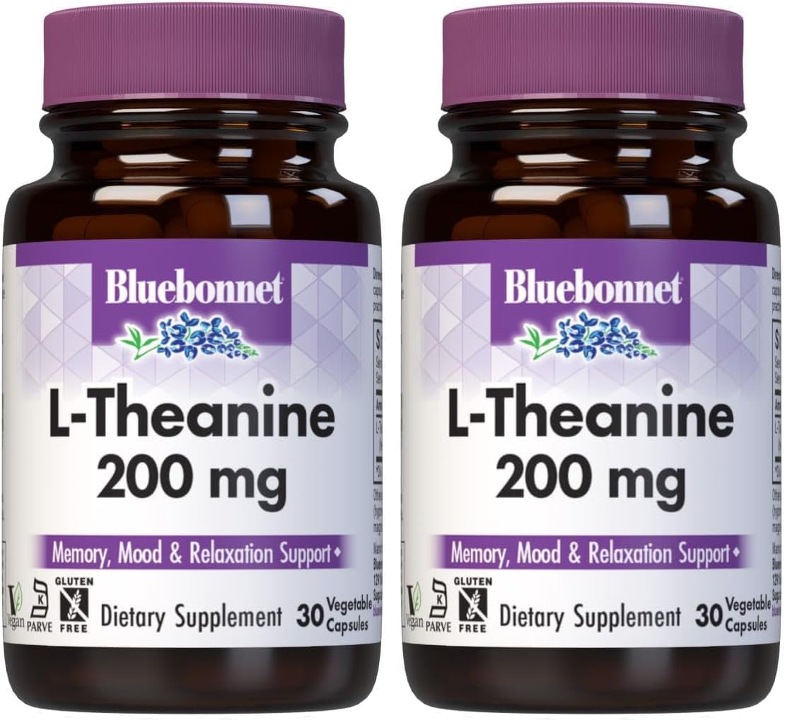 BlueBonnet L-Teanina 200mg - Suplemento Nootrópico para la Relaxación