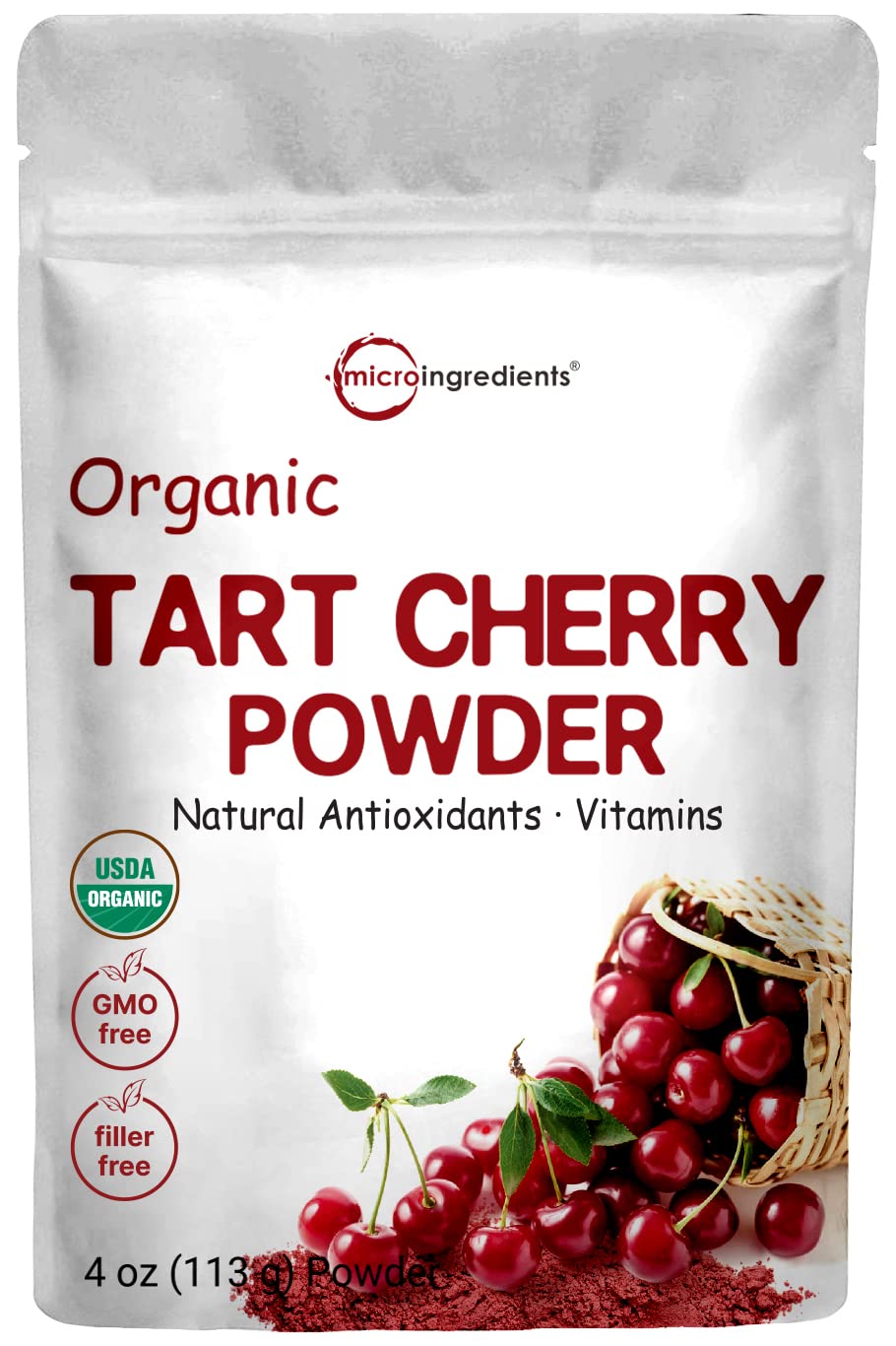 Micro Ingredients Polvo de Cereza Ácida Orgánica, 113 g