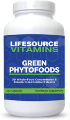 LifeSource Vitamins Phyto Green Mega-Food Cápsulas - 31 Alimentos Integrales / 38 Nutrientes Sinérgicos