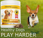 Amazing Omega 3 para Perros - 90 Masticables Blandos sabor Bacon - Apoyo para Piel, Pelaje y Articulaciones