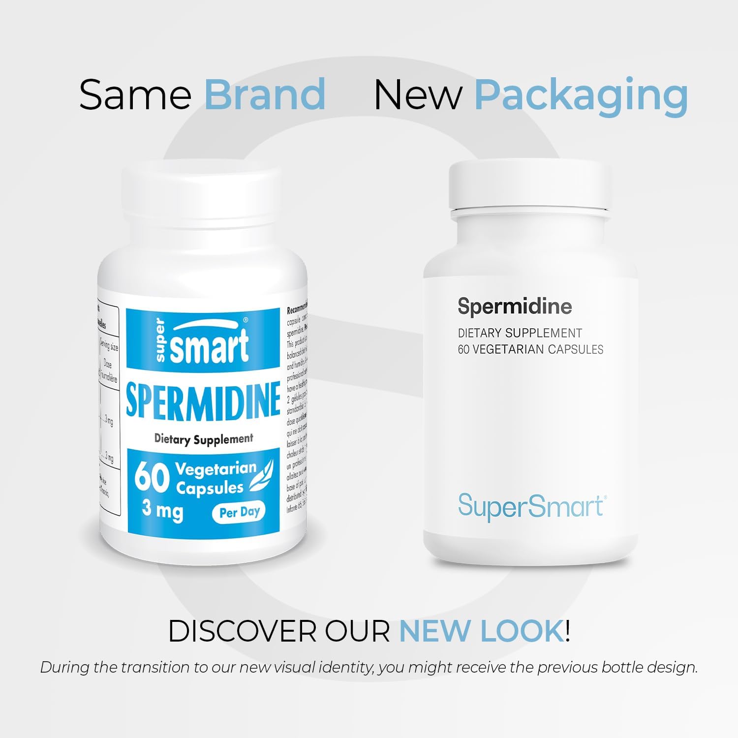 Supersmart Spermidine 3mg por Día - Complemento Alimenticio con Extracto de Arroz - 60 Cápsulas