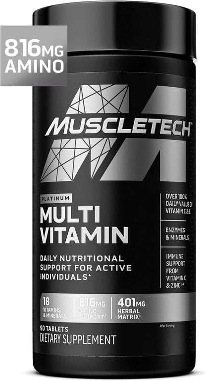 MuscleTech Platinum Multivitamin para – Vitamina C: ayuda a proteger las células frente al daño oxidativo y apoya – Image 8