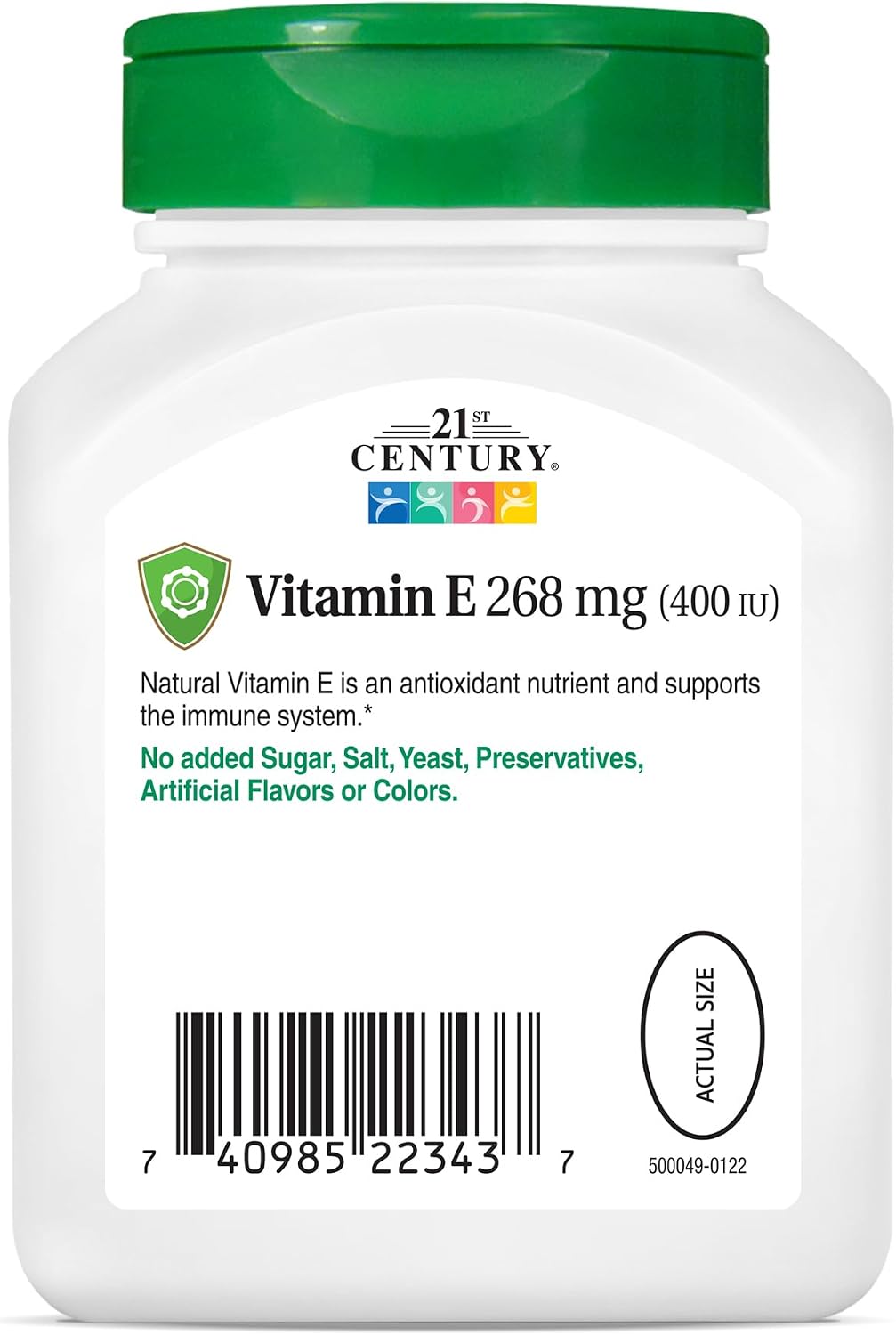 21st Century E 400 UI Natural (D-Alfa) Softgels, 110 unidades