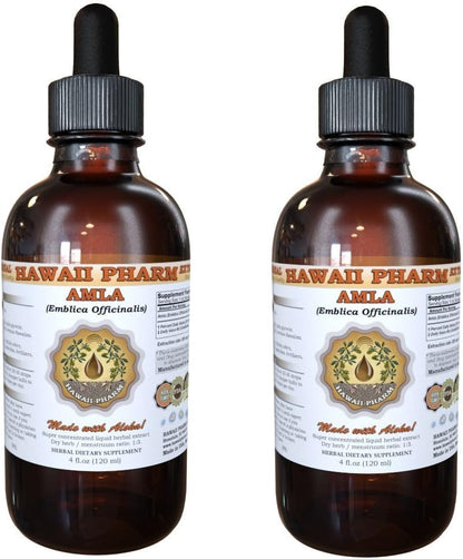 Hawaii Pharm Extracto Líquido de Amla, Tintura de Amla (Emblica Officinalis) 2x4 oz – Image 1