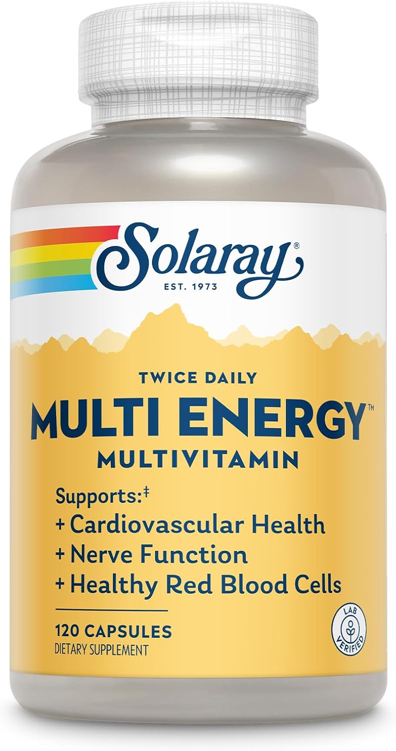 Solaray Multi Energy Two Daily - Multivitamínico Energético, 120 Cápsulas