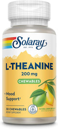 SOLARAY L-Teanina 200mg con Vitamina B6 - 30 Comprimibles Sabor Limón Lima