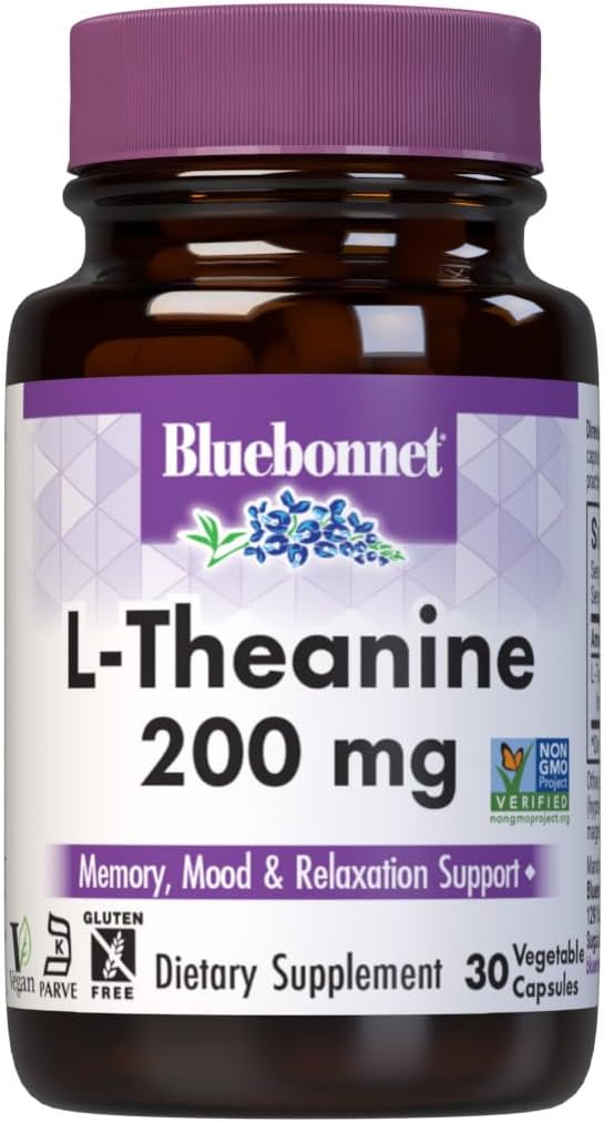 BlueBonnet L-Teanina 200mg - Suplemento Nootrópico para la Relaxación