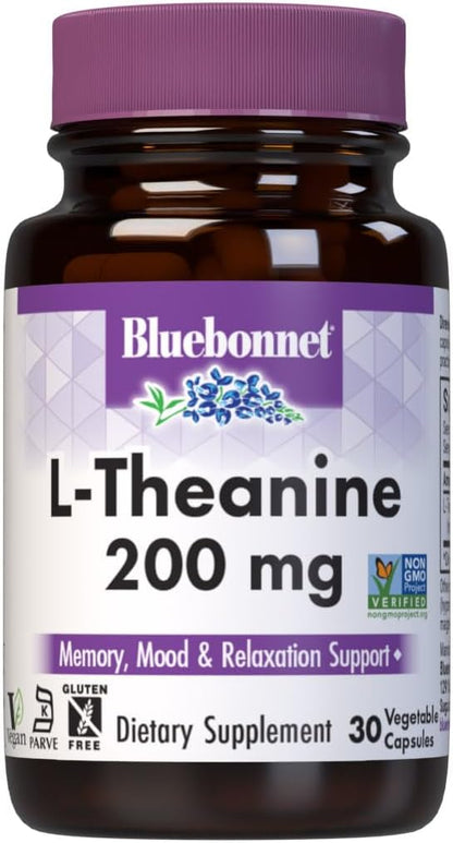 BlueBonnet L-Teanina 200mg - Suplemento Nootrópico para la Relaxación – Image 1